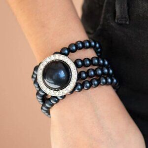 Paparazzi Jewelry Accessories - Top Tier Twinkle - Blue Bracelet - Vintage